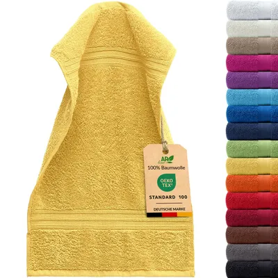 Produktbild von AR Line ARIZONA Handtuch-Serie – 500 g/m² Frottier in 9 Größen verfügbar, Größe: Gästetuch 30x50 cm, Farbe: Gelb