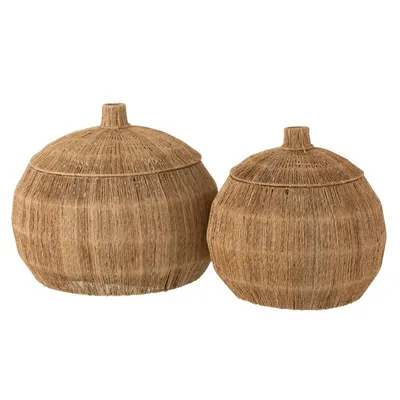 Produktbild von Set 2 Runde Körbe aus Naturjute - DANTYA