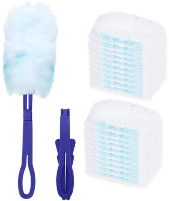 Produktbild von 20 Stück Staubmagnet Nachfüllpack, Staubtuch Nachfüllpack, Staubtuch Staubmagnet, Staubwedel, Staubmagnettücher, mit 1 Griff, für Tierhaare, Staub, Schmutz