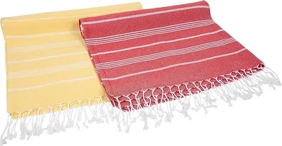 Produktbild von Großes Strandtuch 100 x 180 cm, Hamamtuch aus Baumwolle Vintage, Badehandtuch Läuft Nicht EIN, Saunahandtuch, Hamamtuch, Strandtuch aus Baumwolle