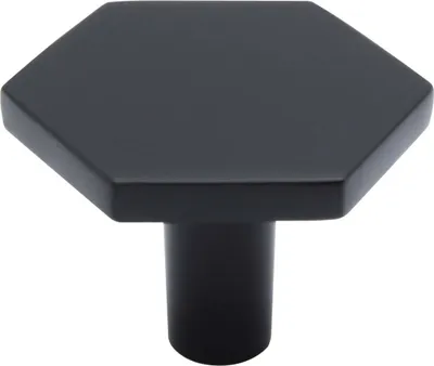 Produktbild von Natural Goods Berlin Möbelgriff HEXAGON, Möbelknopf, Schrankgriff, Knauf für Schublade und Tür, Schwarz, 1 Stück