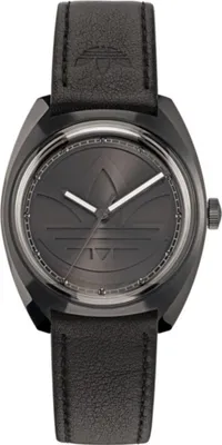 A close-up studio shot of an Adidas watch.