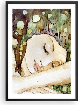 Produktbild von Gerahmtes Poster - Schwarzer Rahmen - Frau modern - 50x70 cm - Wand Bild - Wanddeko - Wandbilder - Kunstposter - Wandposter - Bilderrahmen - Bilder - Kunstdruck - Wandbild - P2BPA50x70-3553
