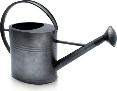 Produktbild von Deko Zink Gießkanne anthrazit - 7 L - Metall Kanne mit langem Ausguss - Zinkgießkanne nostalgisch Gartenkanne verzinkt mit Brausekopf Dekoration für Garten Balkon Terrasse