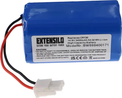 Produktbild von EXTENSILO Akku kompatibel mit Silvercrest SSRA1 Staubsauger (3400 mAh, 14,8 V, Li-Ion)