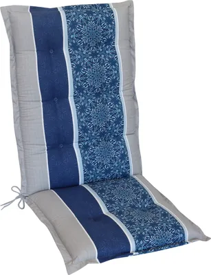 Produktbild von Herlag Hochlehner-Auflage Valeria Gartenstuhlauflage Streifen-Muster Blau 123x50x7,5cm