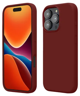 Produktbild von kwmobile Handyhülle für iPhone 16 Pro Max Hülle, für iPhone 16 Pro Max Case - Hülle Silikon - kabelloses Laden - Tawny Red