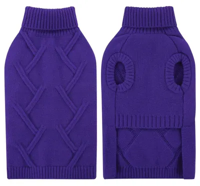 Immagine prodotto di Maglione per cani, morbido e caldo, colore viola, taglia M
