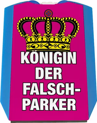 Produktbild von pinke Parkscheibe mit Spruch Königin der Falschparker