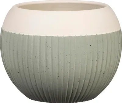 Produktbild von Scheurich Bola Linea, Blumentopf aus Keramik,  Farbe: Verde, 14,9 cm Durchmesser, 14 cm hoch, 2,4 l Vol.