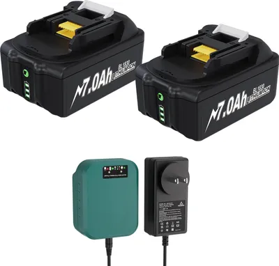 Image de Batterie pour Makita LXT 18V, batterie de rechange BL1830, 7000mAh Li-ion 18650, vert, compatible avec BL1860/LXT400