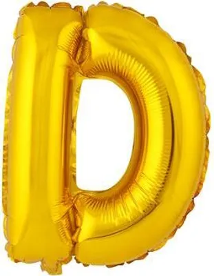 Zdjęcie produktu dla Balon Litera "D", Rozmiar: Ok. 30 Cm, Matowe Złoto