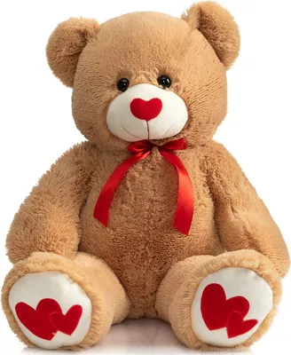 Produktbild von Großer Teddy 91 cm Plüsch Kuscheltier mit Herz für Freundin und Kinder