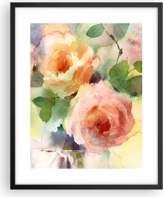 Produktbild von Gerahmtes Poster - Schwarzer Rahmen - Rose Blume Garten - 40x50 cm - Wand Bild - Wanddeko - Wandbilder - Kunstposter - Wandposter - Bilderrahmen - Bilder - Kunstdruck - Wandbild - P2BPA40x50-3910