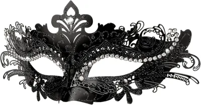 Immagine prodotto di Maschera veneziana da donna - Taglia unica - Nera
