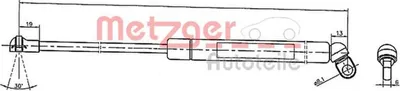 Image de Ressort à gaz coffre/chargeur 337mm METZGER pour BMW 5 (E39)