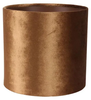 Zdjęcie produktu dla Abażur 20 cm - cylinder - złoty - materiałowy