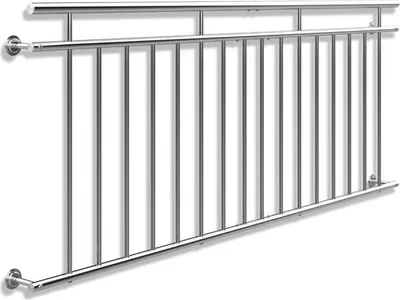 Produktbild von MONZANA® Französischer Balkon Edelstahl Pflegeleicht 90x225cm 16 Füllstäbe Balkongeländer Terrassengeländer Fensterschutz