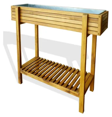 Produktbild von Hochbeet für den Garten aus massivem Akazienholz und Zink