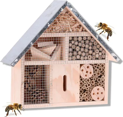 Produktbild von Holzbienenhaus mit Metalldach - 295 x 88 x 28 cm (B x T x H) für Garten und Hof