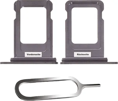 Produktbild von iPHONE 14 PRO / MAX SIM KARTEN HALTER TRAY ADAPTER FACH STECKER SLOT CARD + NADEL DUNKELLILA