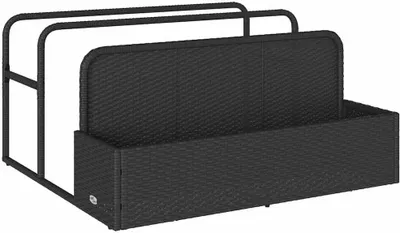Immagine prodotto di vidaXL Contenitore per piscina nero 110x100x57 cm Poly Rattan
