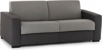 Produktbild von Schlafsofa Daaze, 2-Sitzer-Sofa, 100%  Italy, Wohnzimmersofa mit drehbarer–ffnung, aus gepolstertem Stoff, mit Standard-Armlehnen, Cm 180x95h90, Grau und Anthrazit
