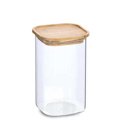 Immagine prodotto di Barattolo con coperchio in bambù, 1400 ml, 11 x 11 x 17,7 cm