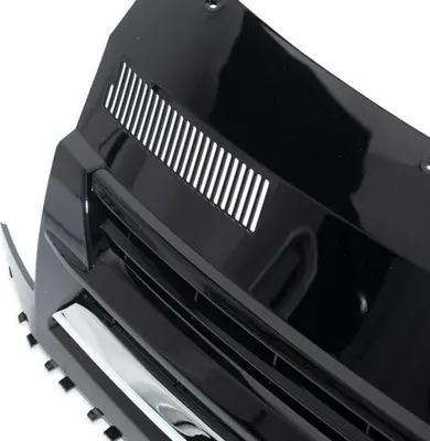 Image de Calandre noire brillante chromée sans emblème, compatible avec le VW T6 Bus Transporter 2015-2019