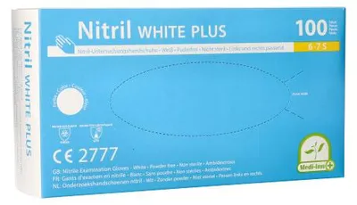 Immagine prodotto di 1000 Medi-Inn Guanti Medi-Inn® PS, nitrile senza polvere Bianco Plus bianco taglia S 93412