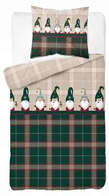 Image de Detexpol Parure de lit 140x200 Noël Lutins Coton