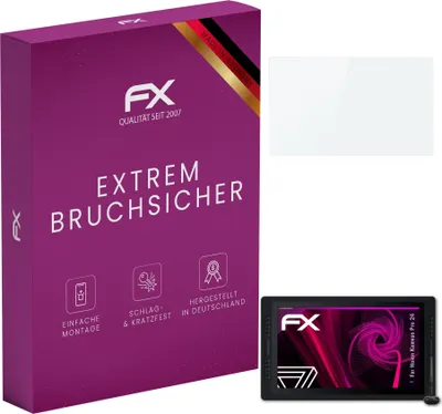 Produktbild von atFoliX FX-Hybrid-Glass Displayfolie kompatibel mit Huion Kamvas Pro 24 Glasfolie