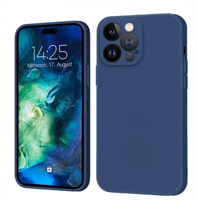 Produktbild von Hülle für iPhone 15 Pro Case Cover Bumper Silikon Softgrip Schutzhülle Farbe: Blau
