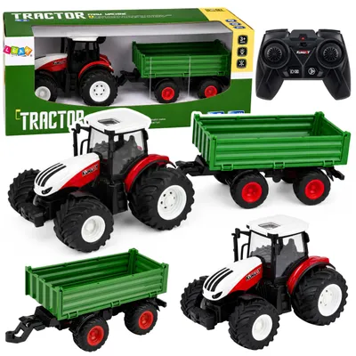 Immagine prodotto di Trattore agricolo telecomandato con luci del rimorchio ribaltabile Suono 1:24