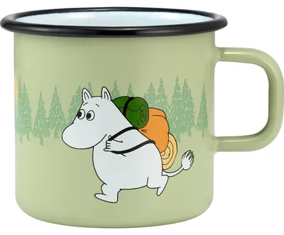 Produktbild von Muurla Mumins Campers Tasse 0,55 l Emaille grün