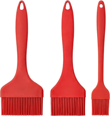 Obrázok produktu pre Silikónový štetec na pečenie súprava 3 kusy, 210 mm, odolný voči teplu do 230 °C, pre grilovanie BBQ