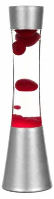 Produktbild von Lavalampe Rot Silber Retro 395 cm inkl. G9 Deko Lampe Lava Leuchte Tischleuchte SANDRO