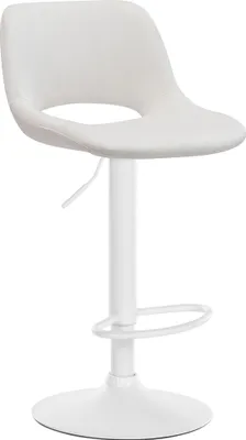 Produktbild von CLP Barhocker Camden Samt drehbar und höhenverstellbar creme Material Gestell Metall matt weiss