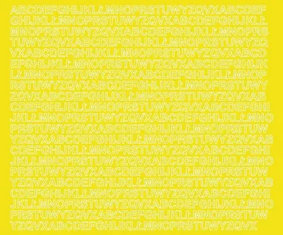 Image de Lettres autocollantes, 7 mm, jaune mat