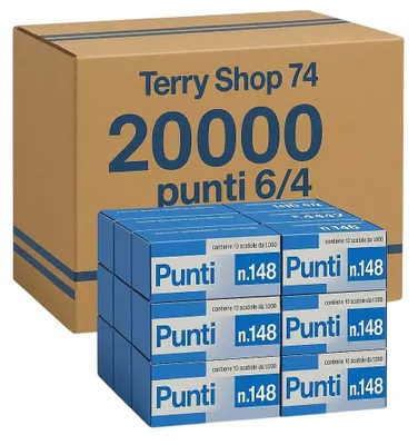 Image de 20 000 agrafeuses de 6/4 pour l'appareil de reliure n° 148, pour un pas de 64/48, emballage