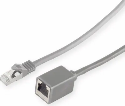 Produktbild von RJ45-Patchkabelverlängerung, 5,0 m, grau, CAT.7 Rohkabel