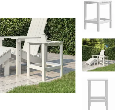 Produktbild von vidaXL Adirondack-Gartentisch Weiß 38x38x46 cm HDPE - Gartentische
