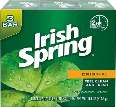 Productafbeelding van Irish Spring Original zeepstaven, set van 3, elk 106,3 gram