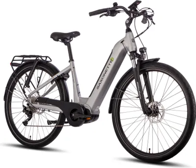Produktbild von SAXONETTE E-Bike Quantum Sport , Mittelmotor, Tiefeneinsteiger Rahmen 540 Wh Akku, Pedelec, Elektrofahrrad, Cityrad  (Ramenhöhe 50 , Silber)