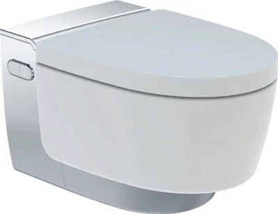 Immagine prodotto di Geberit AquaClean Mera Classic, WC sospeso cromato lucido, impianto completo, 1 pz.