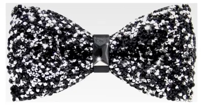 Produktbild von Glitzernde Fliege für Herren, Fliege für Karneval, Halloween, Fasching, Silvester, Hochzeit, Glitzer Kostüm Accessoire, Outfit für Herren und Damen, Glitzer Accessoires, Zylinder Hut Zubehör