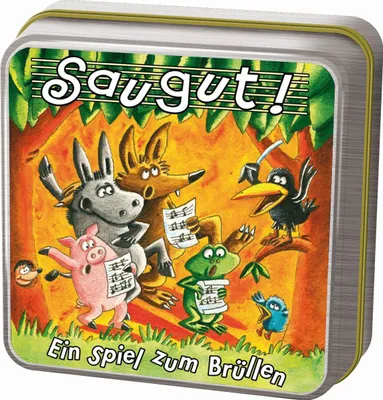 Produktbild von Saugut – Spiel zum Tiere imitieren, Raten und Partner finden für 3 bis 42 Spieler
