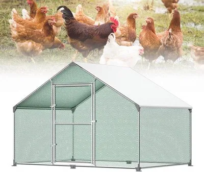 Productafbeelding van Famanu kippenhok met zonbescherming en veiligheidsslot - Ideaal voor kleine dieren (3x2x2 meter)