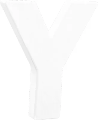 Produktbild von Décopatch 5x Weißes Pappmaché, Buchstabe Y, 12cm - Weiß AC754C