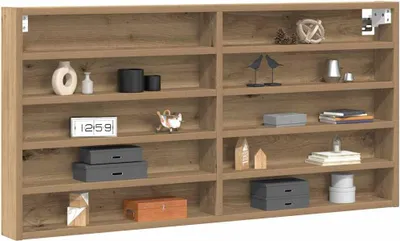 Produktbild von “2026 Modern“ Vitrine mit Regal Artisan-Eiche 100 x 8,5 x 50cm Holzwerkstoff - Designermöbel 518856 - Wandregale